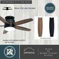 thumbnail image 4 of Armon Black Flush Mount 44-in. Ceiling Fan with LED Light Kit and Remote, 4 of 7