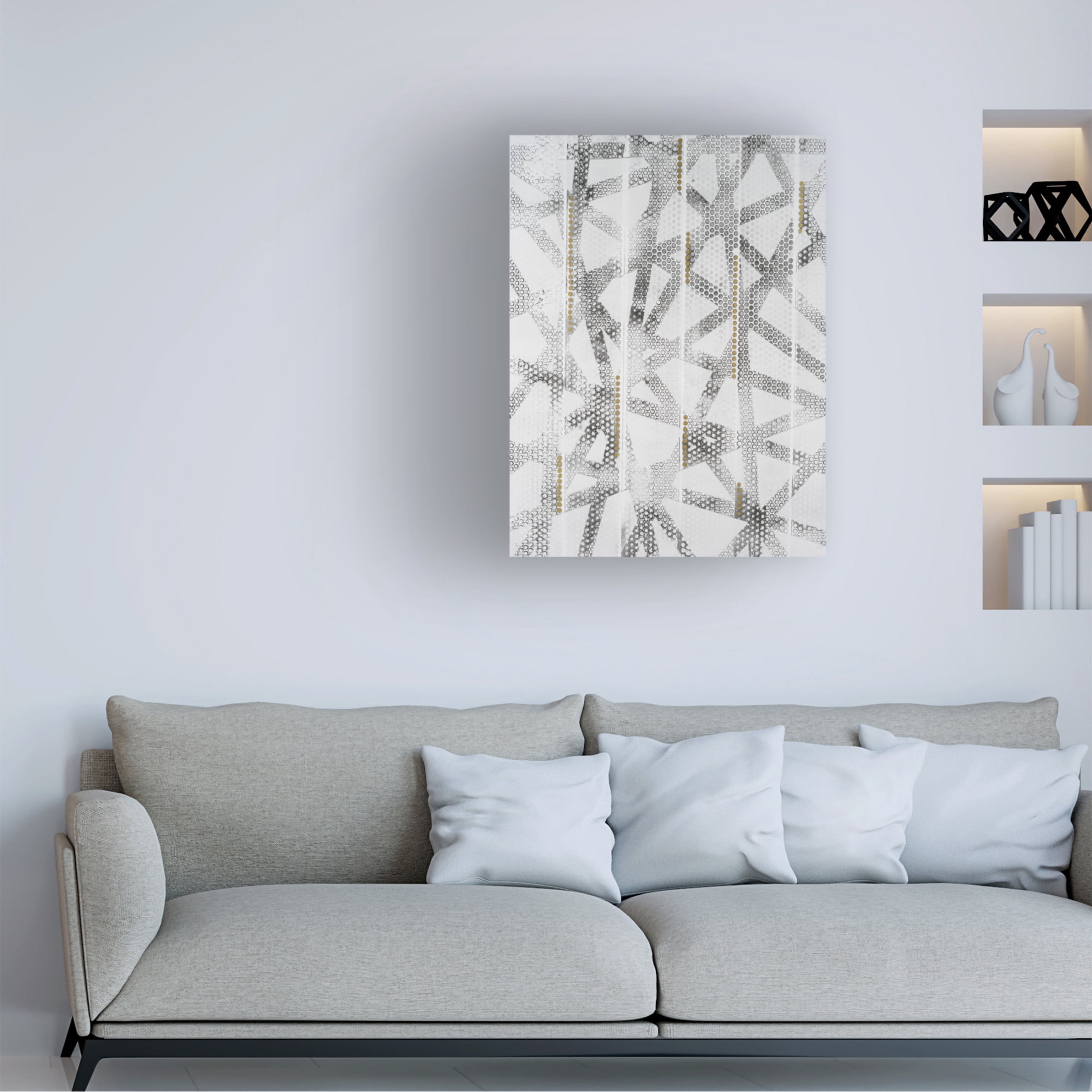 Canvas Wall Art - Vanna Lam 'Stippled I' Wall Art for Living Room, Bedroom, or Office Décor by Trademark Fine Art - 14 x 19 Inches