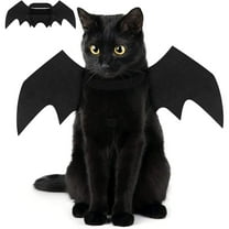 Fun and Festive Pet Halloween Costume - Adorable Cat Bat Wings Design