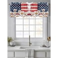 thumbnail image 4 of 4th of July Curtain Valances for Windows, Independence Day Navy Blue American Flag Kitchen Valance Window Treatment, Light Filtering Block Curtains for Bathroom/Bedroom/Living Room 42'' x 12'', 4 of 9