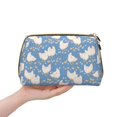thumbnail image 4 of Picia Funny Chicken Print Leather Makeup Bag Make Up Bag Travel Toiletry Bag for Her Girlfriend Teacher Teen Girl Gifts, 4 of 8