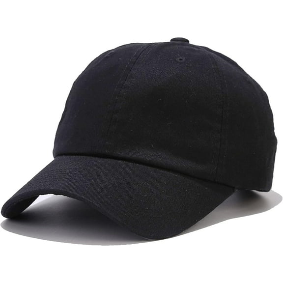 Baseball Cap Golf Dad Hat Adjustable Original Classic Low Profile Cotton Hat Unconstructed Plain Cap Men Women Black
