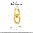 thumbnail image 2 of GDCOIN Double Hoop Earrings 14K Gold Plated Small Simple Everyday Jewelry for Women, 2 of 10