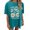 Blue, variant on Womens Athletic Tops Women's Graphic Print Casual Round Neck Short Sleeve Tee Sunflower Positivity Tshirt Everyday Comfort Oversized Floral Top Spring Summer Outfits Blue L