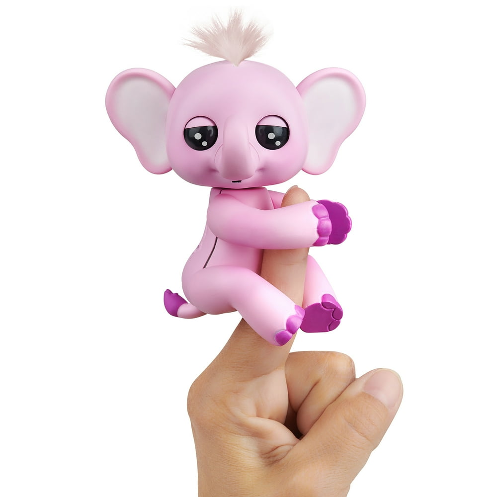 Fingerlings Baby Elephant Nina (Pink) Interactive Toy by WowWee