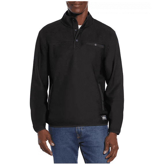 Eddie Bauer Men's Sweater Fleece Heather Black Small