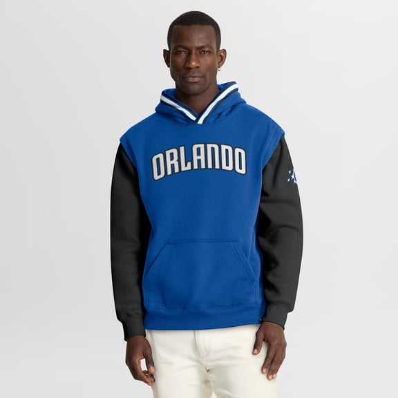 Men's Fanatics  Blue/Black Orlando Magic Half Court Shot Clock Fastbreak Hoodie