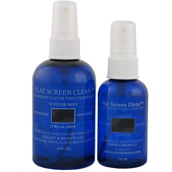 Award Winning Flat Screen Clean Kits 4oz & 2oz Bottle   Two Microfiber Towels Safely Clean All Your Electronic Equipment.