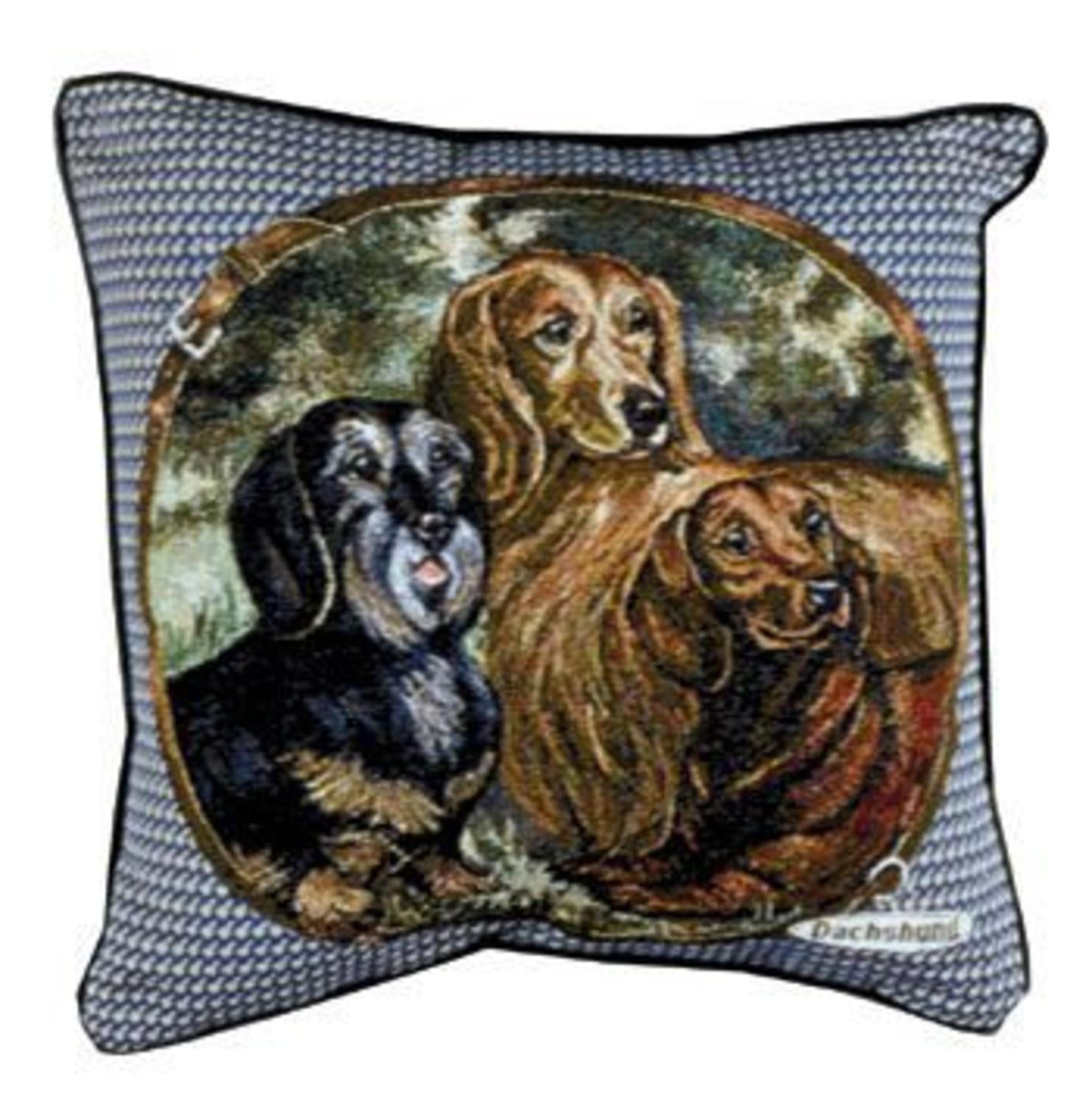 Dachshund Dog Animal Decorative Throw Pillow 17" x 17
