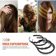 thumbnail image 3 of WRITWAA 8Ud Diademas Con Negras Para Mujer Fijación Segura En Corto Y, 3 of 8
