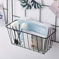 thumbnail image 7 of 2 Pack Large Grid Wall Baskets - Gridwall Accessories Set Black Metal Hanging Shelf Basket Bins Organizer - Modular Storage Holders for Photo Display Panel Shelving Caddy for Garage, 7 of 7