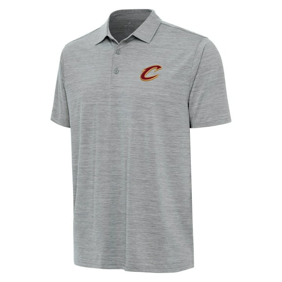 Men's Antigua  Heather Gray Cleveland Cavaliers Layout Polo