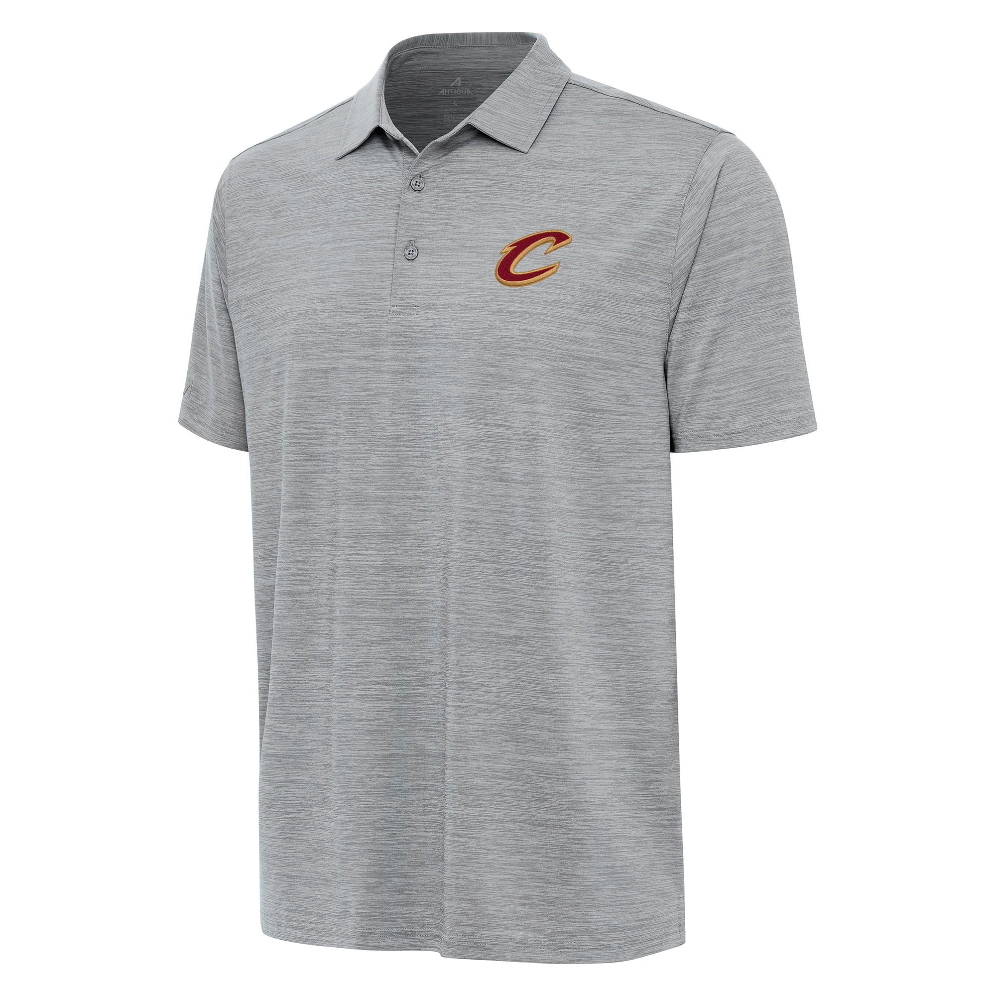 Men's Antigua Heather Gray Cleveland Cavaliers Layout Polo