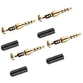 thumbnail image 1 of 4 PCS Replacement Plated 4 Pole 3.5mm Male Repair headphone Jack Plug Metal, 1 of 6