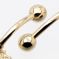 thumbnail image 2 of BM25 14 Karat Gold Prong Set Gem Sparkle Curved Barbell-Clear Gem-Clear Gem, 2 of 3