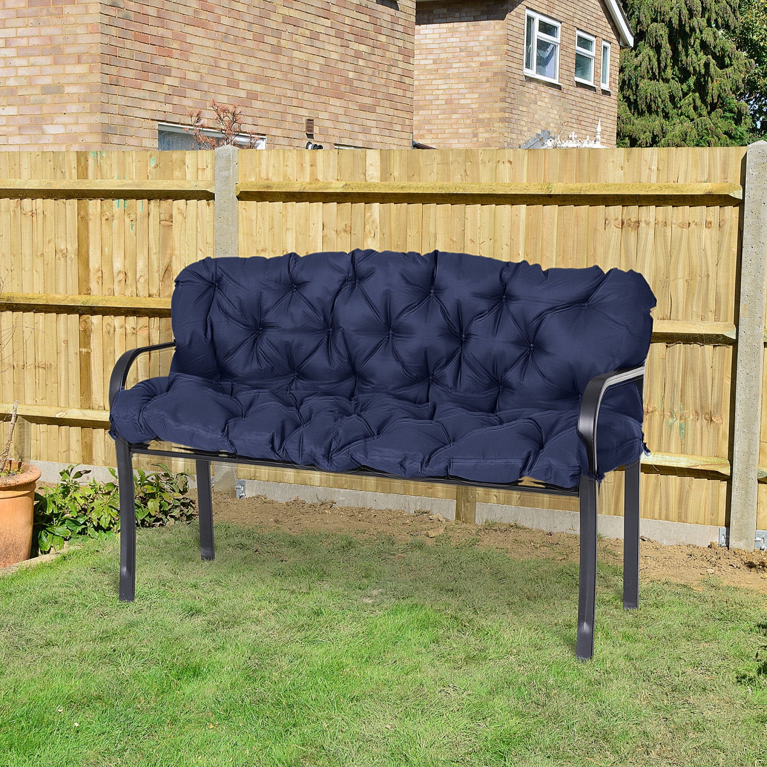 3-Seater Tufted Bench Cushion, Plush Comfort for Patio Swing, Sofa, Couches