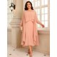 thumbnail image 2 of Vestido Raseal Mother of the Bride de 2 piezas con chaqueta hasta el té, 2 of 6
