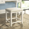 thumbnail image 2 of Crosley Furniture Vista Solid Pine Wood Vanity Stool in White, 2 of 2