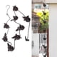 thumbnail image 2 of Cadena de lluvia Black-Bird de 2,4 metros, canalón de drenaje para jardín, parque, casa, bajante de techo, decoración con colgador., 2 of 8