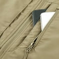 thumbnail image 6 of hopeusince Men's Lightweight Mesh Breathable Sleeveless Zip-Up Stand Collar Multi-Pockets Quick Dry Travel Vest Khaki XXXXL, 6 of 7