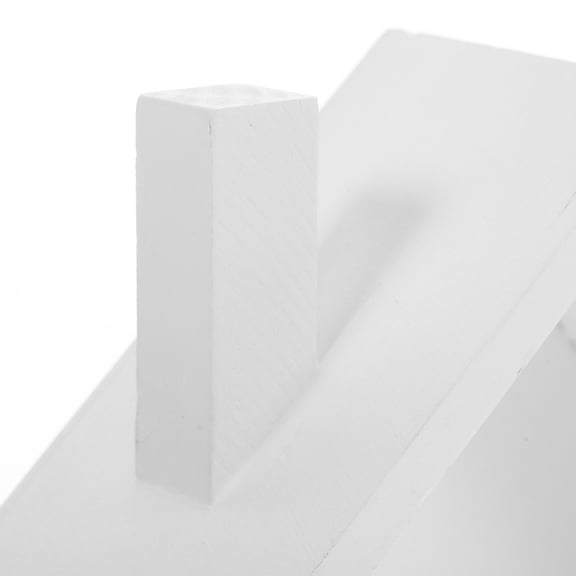 White Wooden Floating Wall Shelf in House Shape, Storage Rack, Hanging Display Organizer for Bedroom, Kids Room, Plant Pot Holder
