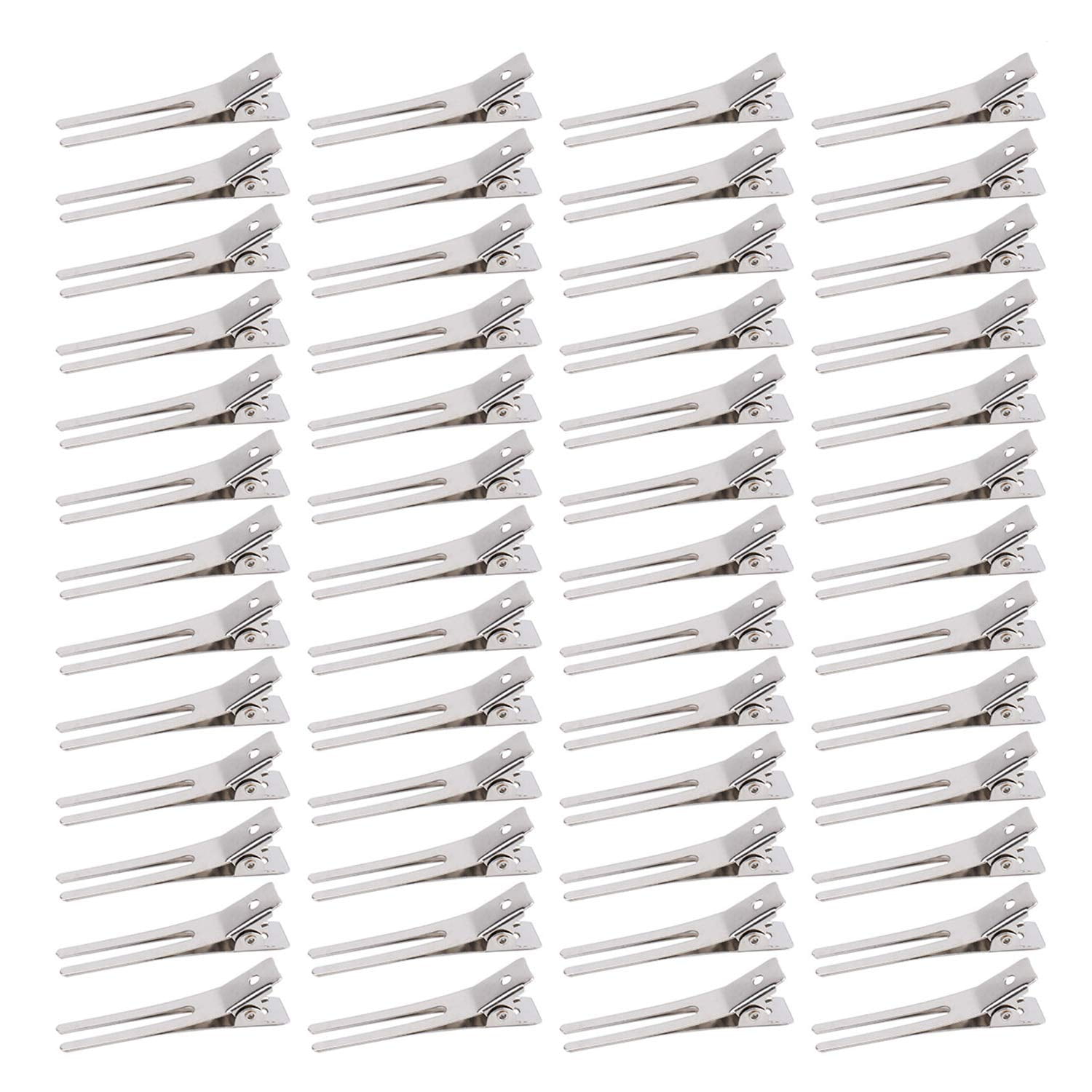 300 Pack Double Prong Clips, Hairdressing Curl Setting Section Hair