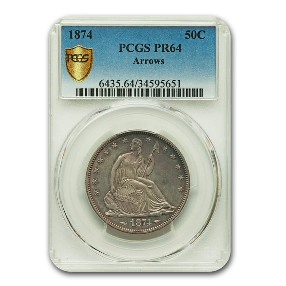 1874 Liberty Seated Half Dollar PR-64 PCGS (Arrows)