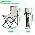 thumbnail image 3 of BZSMCE Camping Chairs Modern Folding chair In Flower and Red Heart Pattern, 3 of 8