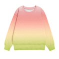 thumbnail image 4 of Caqnni Girl's Casual Big Kids Long Sleeve Solid Color Block Casual Tees Blouse T-Shirt Casual Pullover Sweatshirt (5-6 Years,Z04-Pink), 4 of 5