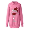 thumbnail image 3 of Robes de Fête de Noël pour Femmes Robe Midi Manches Longues Corsage Froncé Robe Florale pour Fête d'Automne Plage (Taille : L), 3 of 4