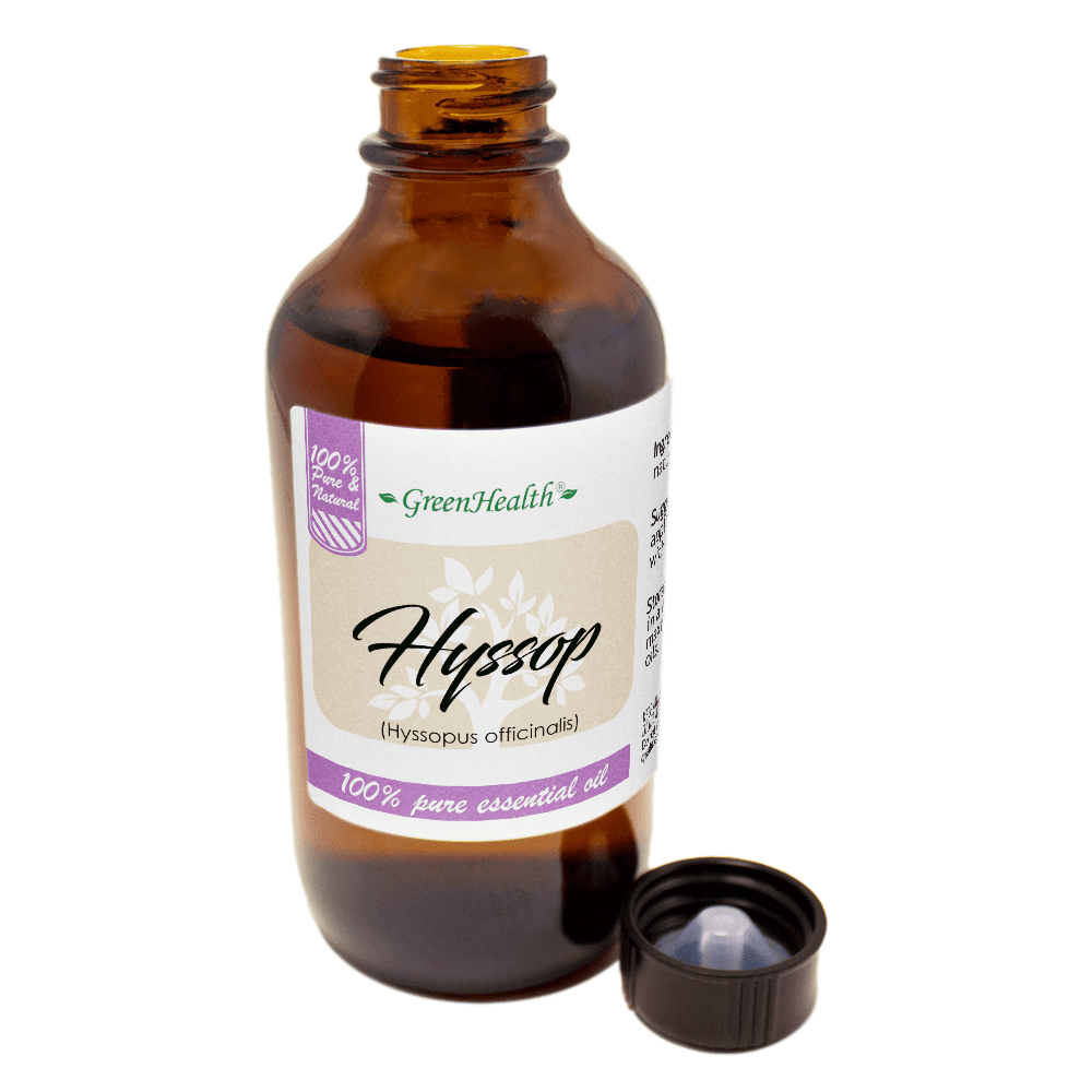 Hyssop Essential Oil - 4 fl oz - Amber Glass Bottle w/ Cap