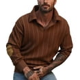 thumbnail image 4 of Kakii Men Sweaters V Neck Cable Knit Sweater Fall Casual Slim Fit Pullover, 4 of 6
