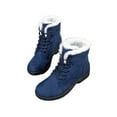 thumbnail image 1 of Rotosw Women's Winter Warm Snow Boots Faux Lace Up Party Casual Shoes, 1 of 7
