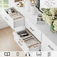 thumbnail image 3 of Homfa Dresser 6 Drawer, 47'' W Chest of Drawer with Deep Drawers, 6 drawer dressers for Bedroom, Living Room, White, 3 of 7
