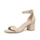 thumbnail image 3 of Sandalias Con Correa en El Tobillo Sandalias Tacón Grueso Antideslizantes para Viajes Al Aire Libre (Beige 39), 3 of 9