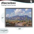 thumbnail image 4 of Stupell Industries Rustic Lodge Desert Mountains at Sunset Glow Gray Floating Frame Canvas Art, 25 x 17, by Gina Kelly, 4 of 8