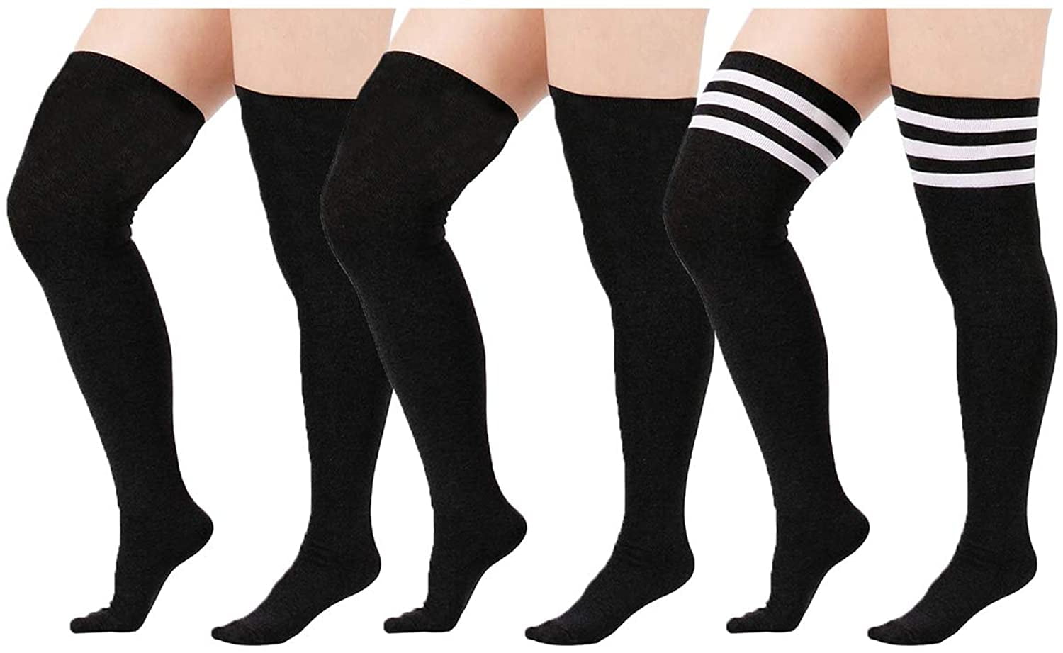 Zando Knee High Socks for Women Sport Thin Tube Socks Casual Thigh High Socks for Thick Thighs Outdoor Athletic Socks 