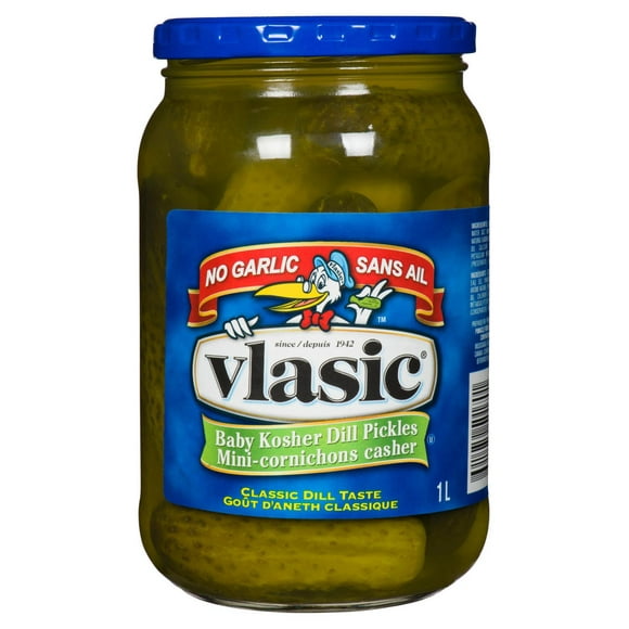 Vlasic Kosher Baby Dills No Garlic, Kosher Dill Pickles