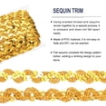 thumbnail image 4 of Uxcell 27 Yard Sequins Beaded Lace Trim 0.6" Braid Trim Yellow Gold, 4 of 4