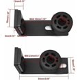 thumbnail image 3 of Guías de puerta de fondo plano al ras, guía de piso para puerta corrediza de granero de acero resistente con rodillos de nailon para un funcionamiento suave y silencioso, soporte de pared ajustable, 3 of 5