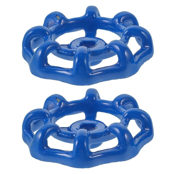 HOMEMAXS 2 Pcs Wheel Tap for Stop Cock Propane Valve Handle 6.10X6.10X1.50CM Blue