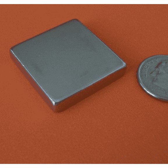 Rare Earth Magnets 1 in x 1 in x 3/16 in Neodymium Block