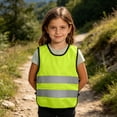 thumbnail image 6 of ATOGUTA Reflection Vest Kids High Visibility Neon Construction Traffic Vest for Cycling Running Skiing Size 8-17, Green, 6 of 8