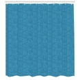 thumbnail image 3 of Ambesonne Turtle Shower Curtain, Triangles Hexagonal Pattern, 69"Wx75"L, Petrol Blue and Blue, 3 of 3