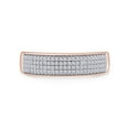 thumbnail image 2 of 1/3 Ct Round Cut Lab Created Moissanite Diamond Mens Wedding Band Ring In 14K Rose Gold Plated Sterling Silver(G-H Color,VVS1 Clarity,0.33 Cttw)-8.5, 2 of 9