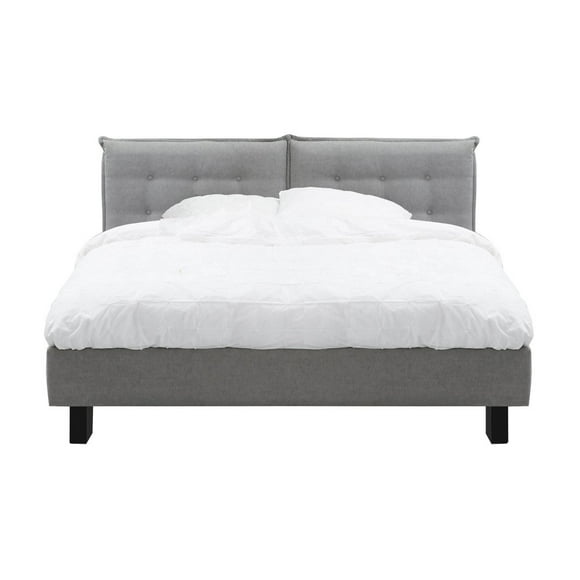 Cama Individual Kessa Muebles Tate Gris Claro