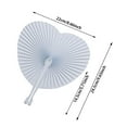 thumbnail image 3 of BKER White Heart Shape Hand Fan For Dance Photography Wedding Props Decorative Paper Plastic Folding Fan With Handle For Performances 10pcs, 3 of 5