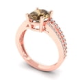 thumbnail image 2 of Clara Pucci 14K Rose Gold 2.32ct Champagne Solitaire with Accents Ring, 2 of 7