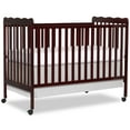 thumbnail image 6 of Dream On Me Carson Classic 3-in-1 Portable Crib in Espresso, Removable Wheels, Converts from Baby Crib to Toddler Bed, Day Bed and Kids Sofa, Three Adjustable Mattress Height Positions, 6 of 10