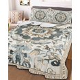 thumbnail image 3 of Quilts Queen Size, Farmhouse Boho Soft Comforter Bedding Set for Bed, Vintage Farmhouse Bohemia Pattern Art Lightweight Quilted Bedspread with Pillow Cover(2 Pieces) for All Season, 90x96 Inch, 3 of 6